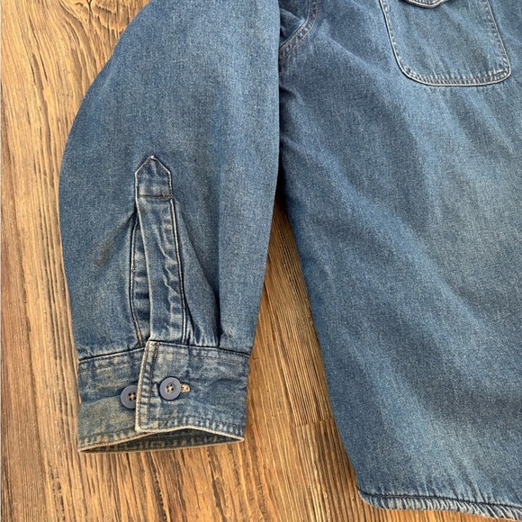 Vtg Northwest Territory Sherpa Lined Denim Trucker Shirt Jacket Shacket Mens XL - Picture 10 of 15